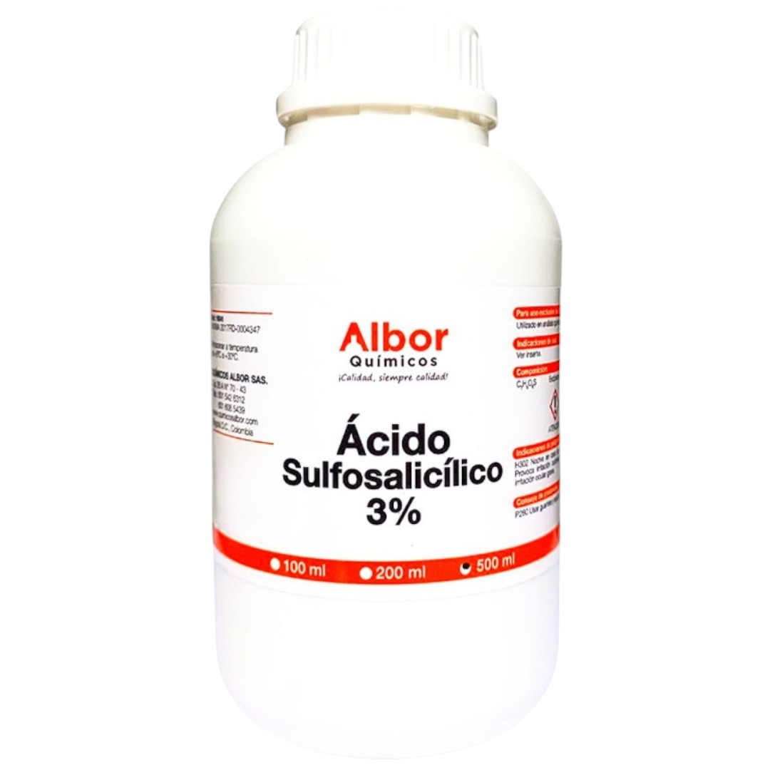 ÁCIDO SULFOSALICÍLICO 3% 500 ML