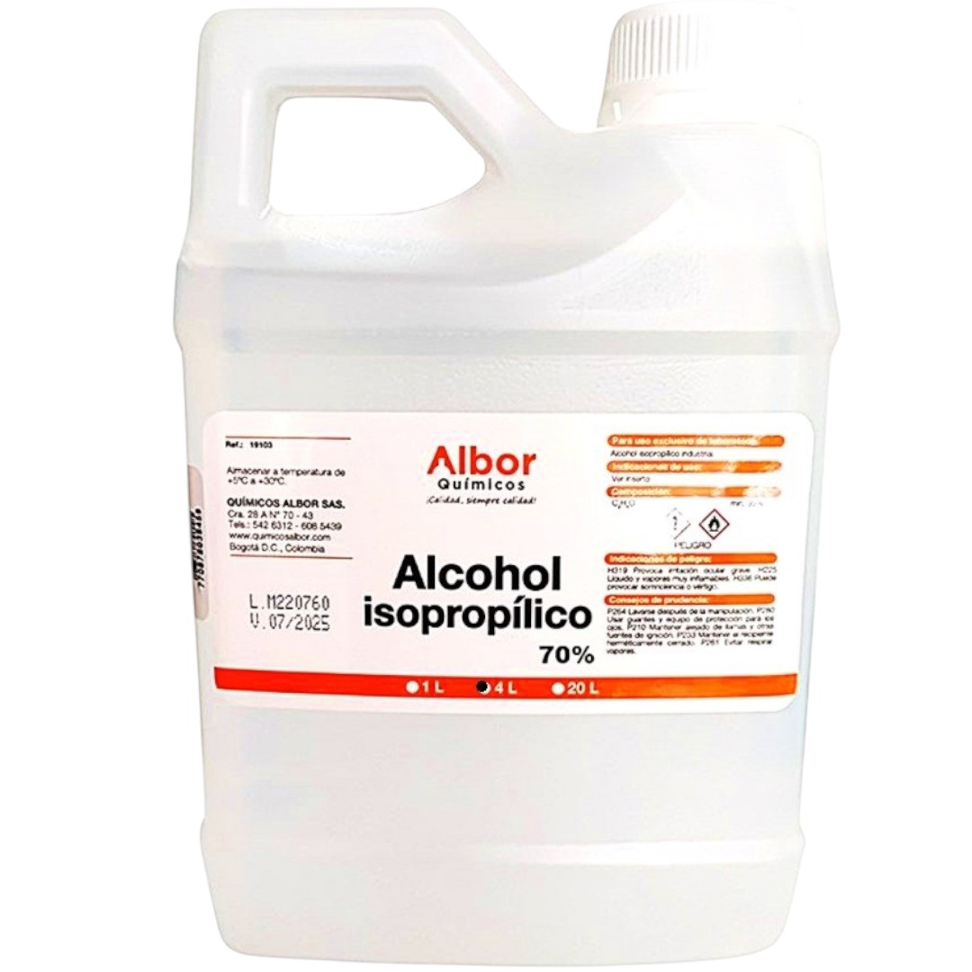 ALCOHOL ISOPROPÍLICO 70% 4L