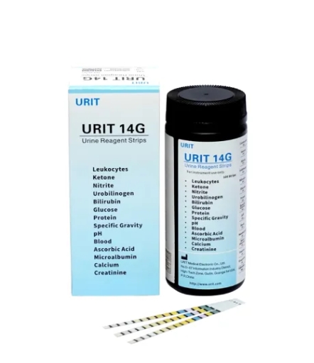 FRASCO DE TIRAS DE UROANALISIS MARCA URIT 14G